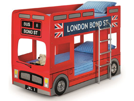 3ft Single Julian Bowen London Bus Bunk Bed